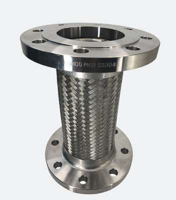SS 304 roestvrij staal metalen tuinslang flens gegolfde airconditioning tank metalen slang gevlochten