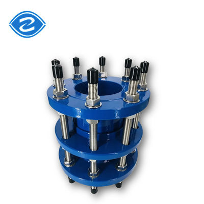 Koolstofstaal ontmantelingsverbinding in leidingen Blauw Epoxy Coated Butterfly Valve Double Flange Ends