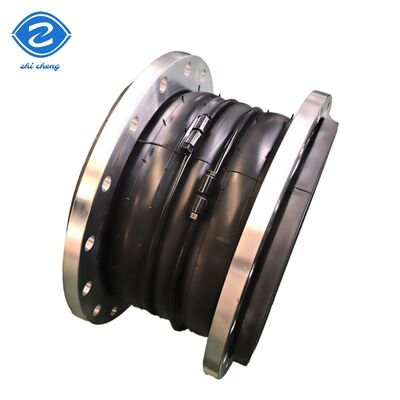 SS304 Flanke Dubbelbol Rubber Expansion Joint met DN25-DN2000-bereik voor flexibele buisverbinding