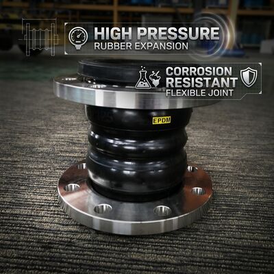DN15-DN4000 Pipe Rubber Bellows Expansion Joint Acid Resistent Flexibel