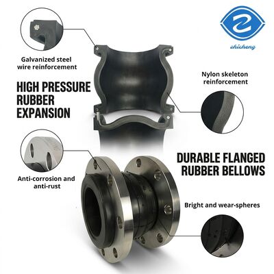 Ronde dubbele boog uitbreidingsgewricht Epdm Rubber Joint Booster Ring voor hoge druk toepassingen