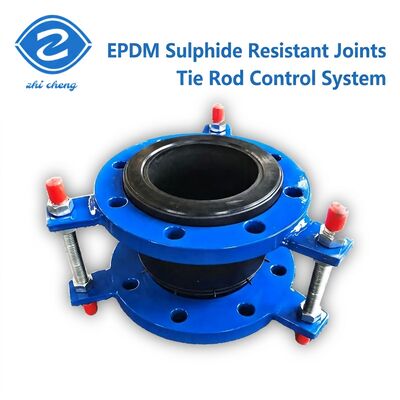 EPDM flexibel beperkend band rubber uitbreidingsgewricht met PN10 flens sulfide resistent