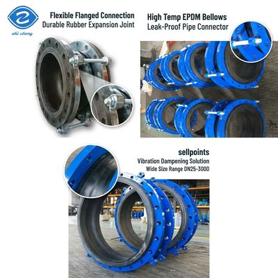 Epdm Bellows Uitbreidingsgewricht Hoogtemperatuur Flexible Flange Connection NR Rubber